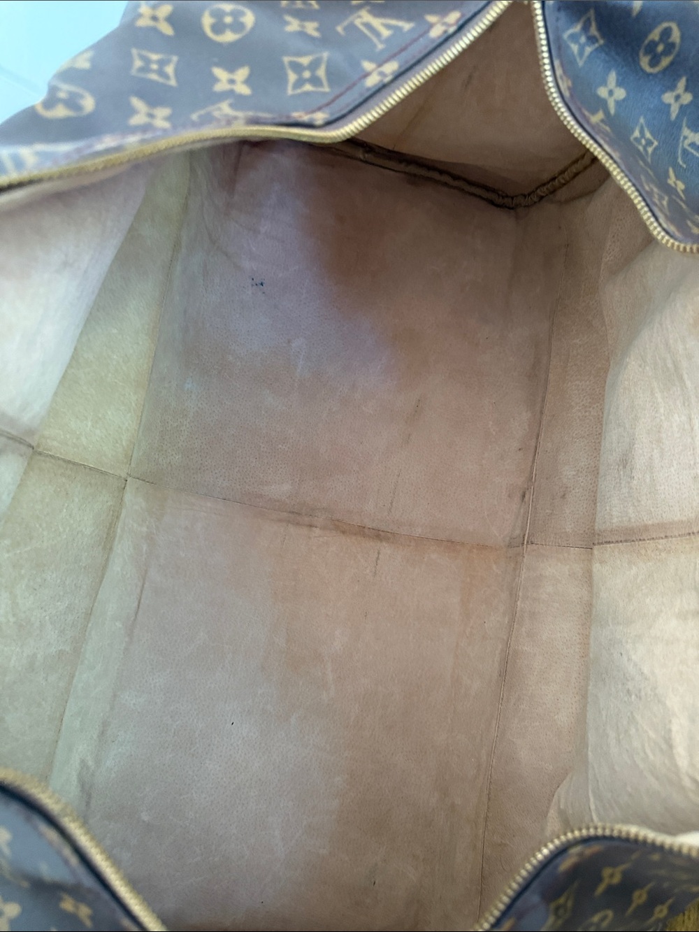 Louis Vuitton Monogram Canvas Travel Tote with Tan Leather Trim - Picture 10 of 10